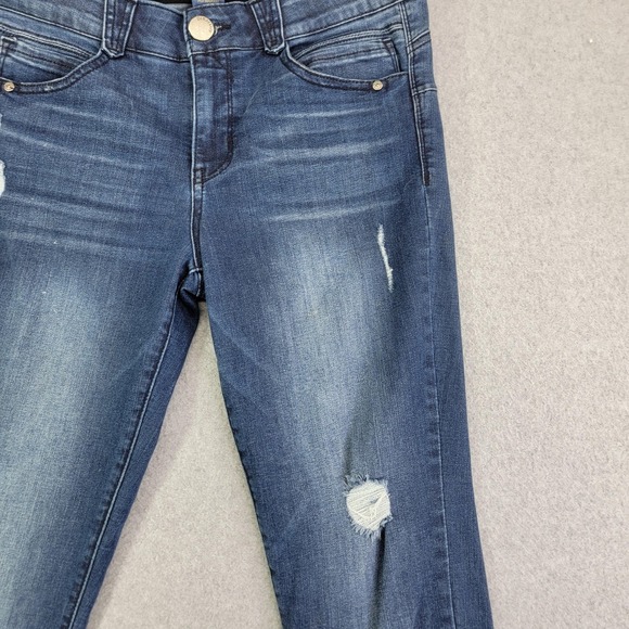 Democracy Ab-Solution Jeans Womens 10 Blue High Rise Skinny Distressed Stretch - Picture 3 of 14